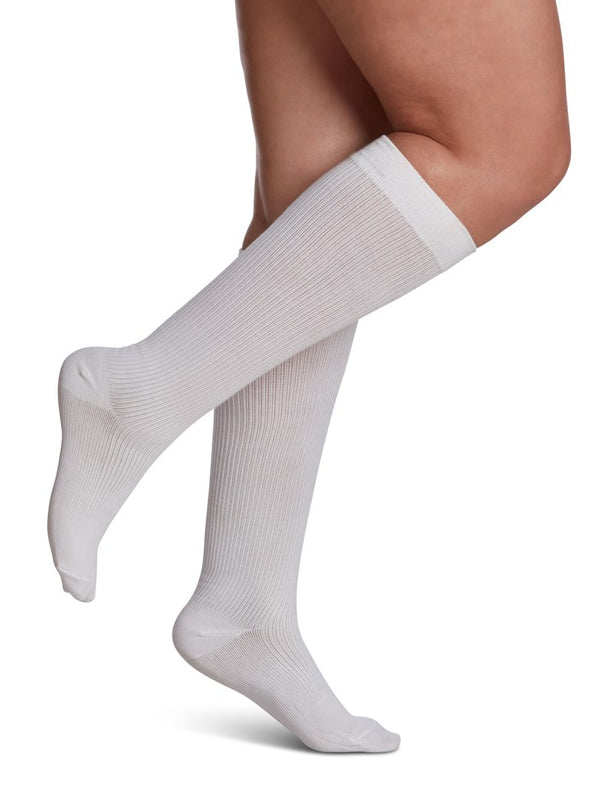 Womens Casual Cotton Knee High 15-20mmHg